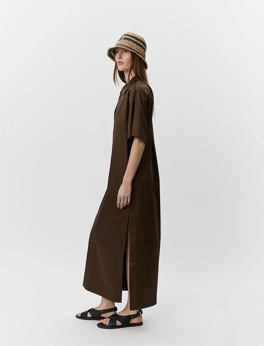 Sofie Schnoor - ASANASW OVERSIZE SHIRT DRESS - shirt dresses - intense brown - 3