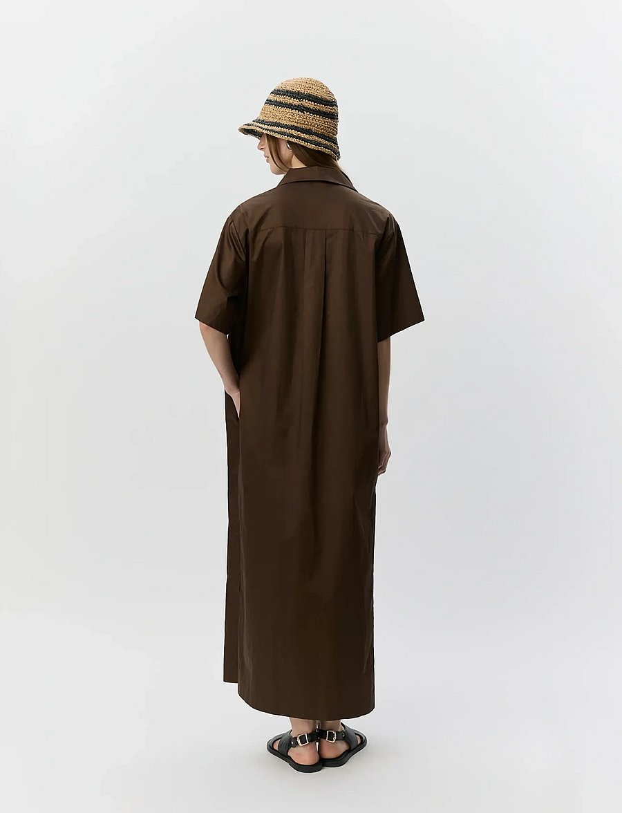 Sofie Schnoor - ASANASW OVERSIZE SHIRT DRESS - shirt dresses - intense brown - 4