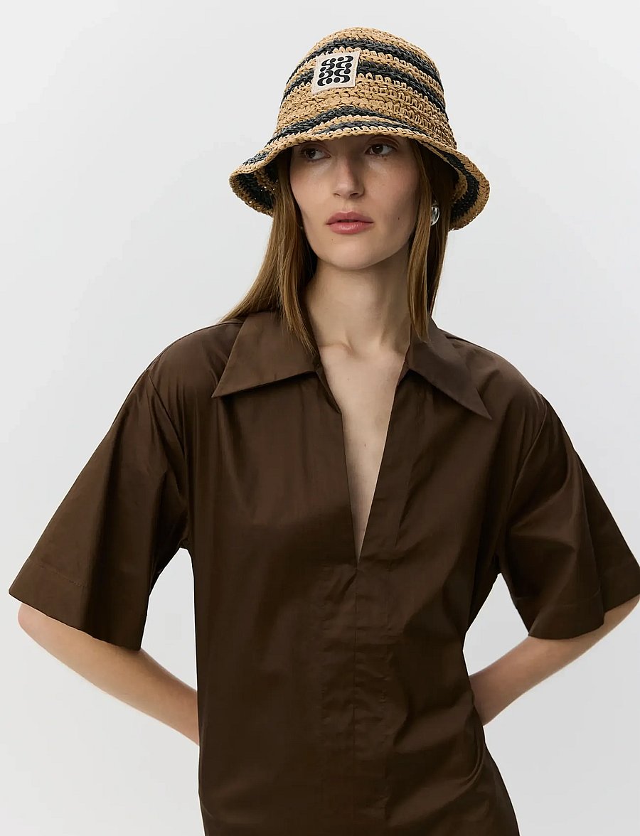 Sofie Schnoor - ASANASW OVERSIZE SHIRT DRESS - shirt dresses - intense brown - 5