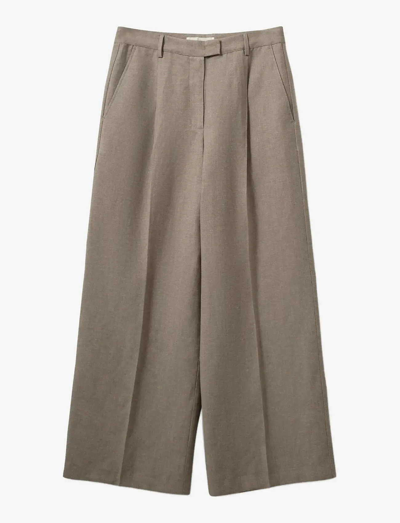 Sofie Schnoor - IZRASW LINEN MIX TROUSERS - hørbukser - dark sand - 1