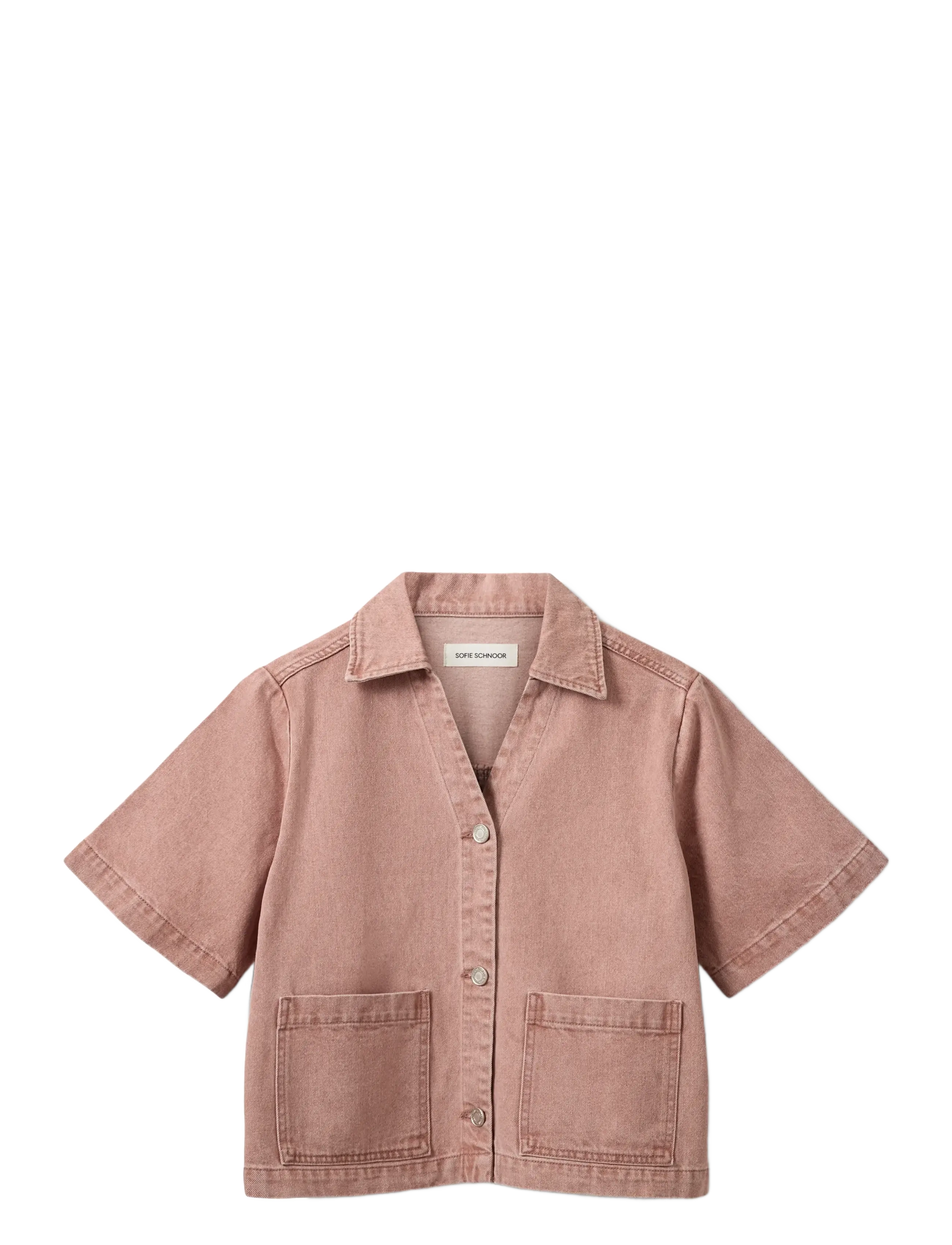 Sofie Schnoor MANJASW SHORT SLEEVE DENIM SHIRT - Blusen & Hemden - ROSE DENIM / pink/rose