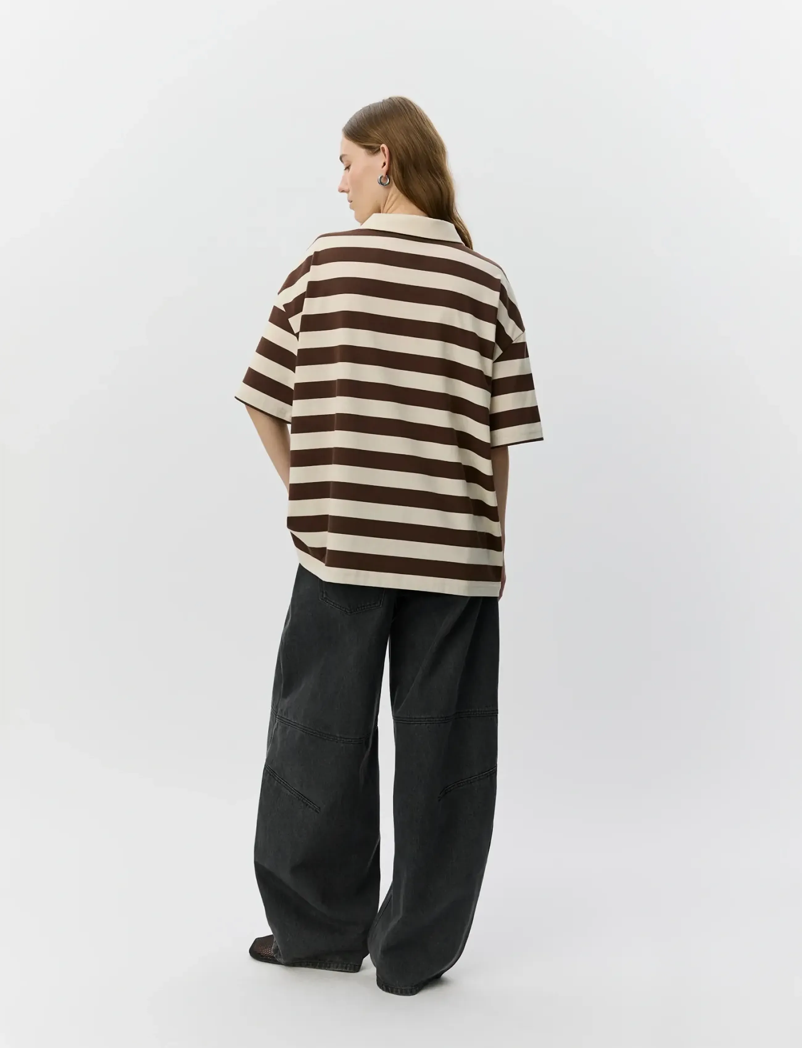 Sofie Schnoor - PILSW OVERSIZE STRIPED POLO SHIRT - polosärgid - off white striped - 4