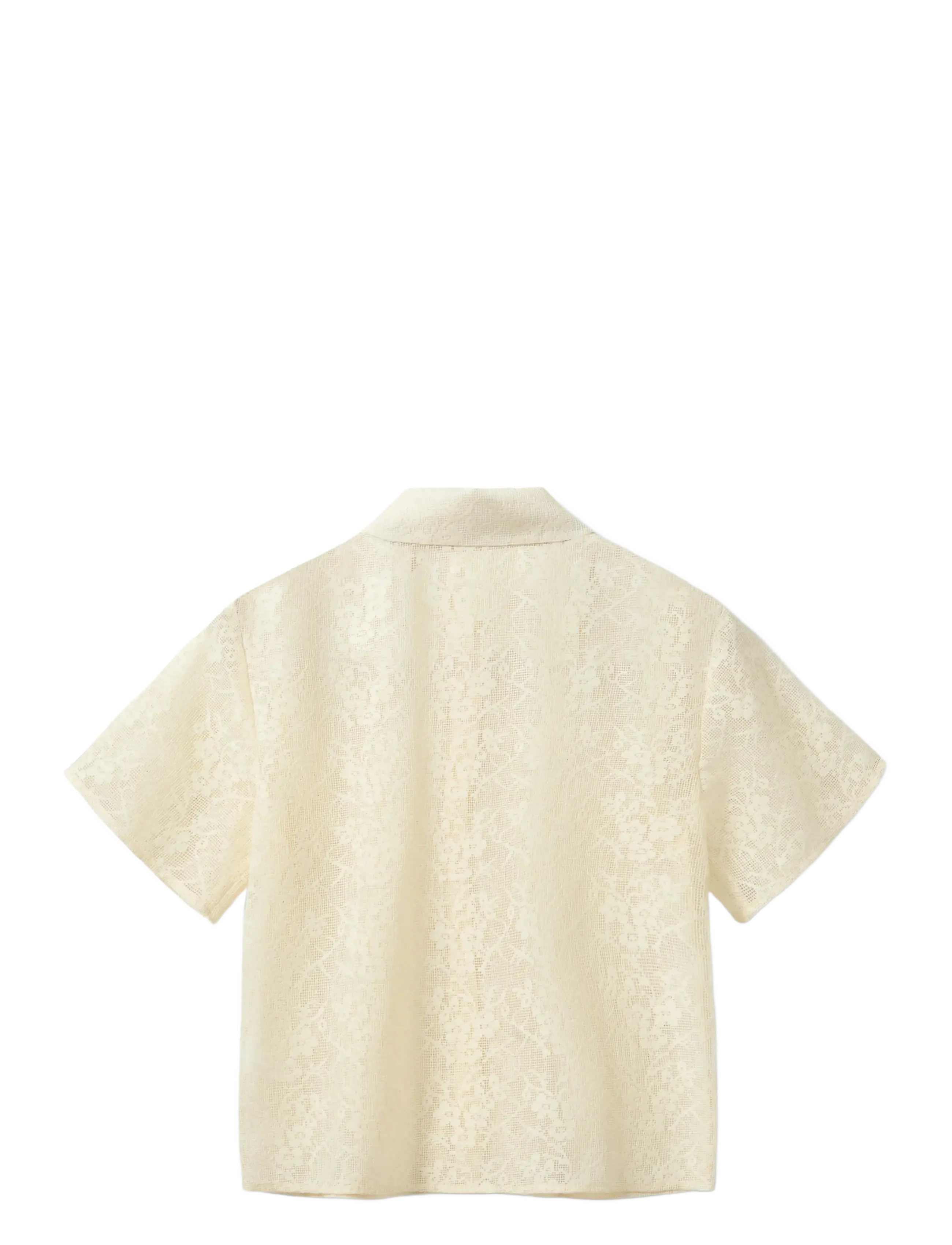 Sofie Schnoor - CARMELASW CROCHET LACE SHIRT - kortærmede skjorter - cream white - 2