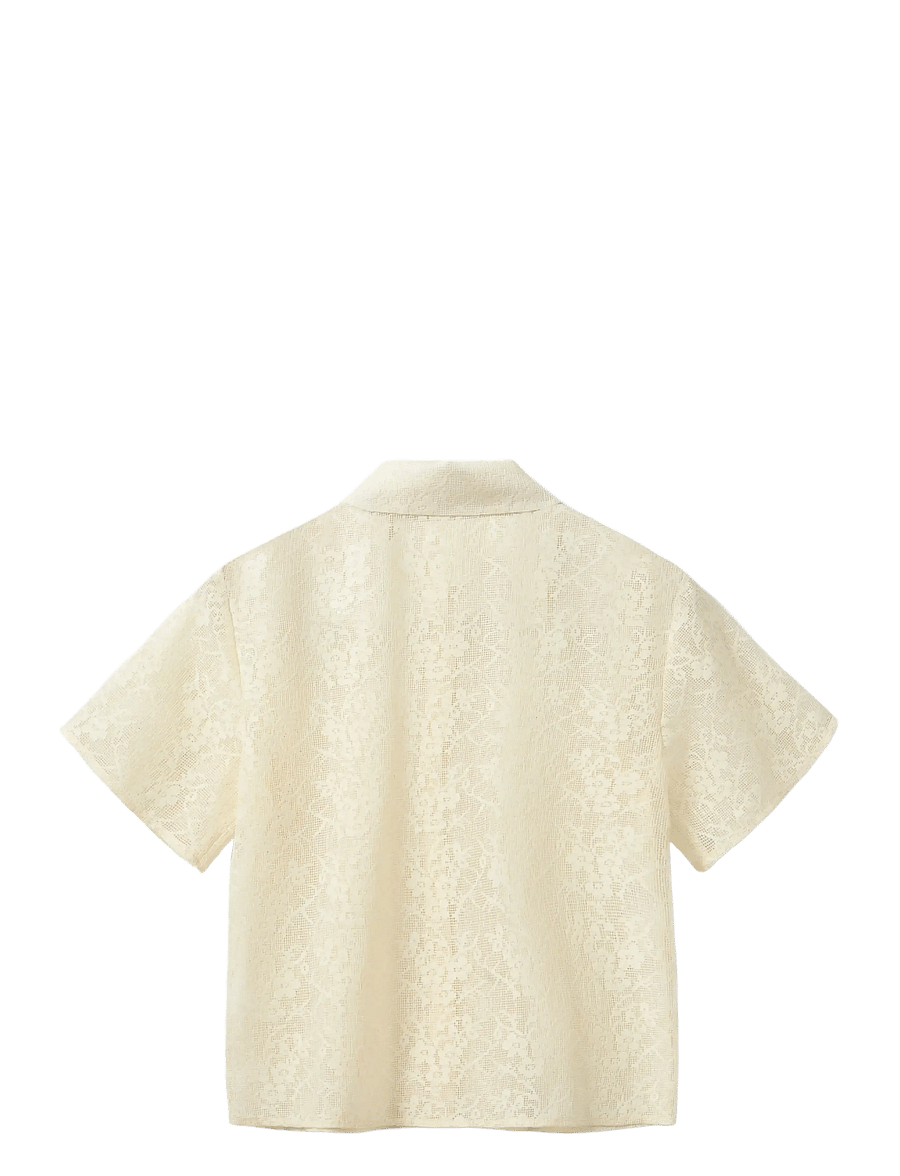 Sofie Schnoor - CARMELASW CROCHET LACE SHIRT - chemises à manches courtes - cream white - 2