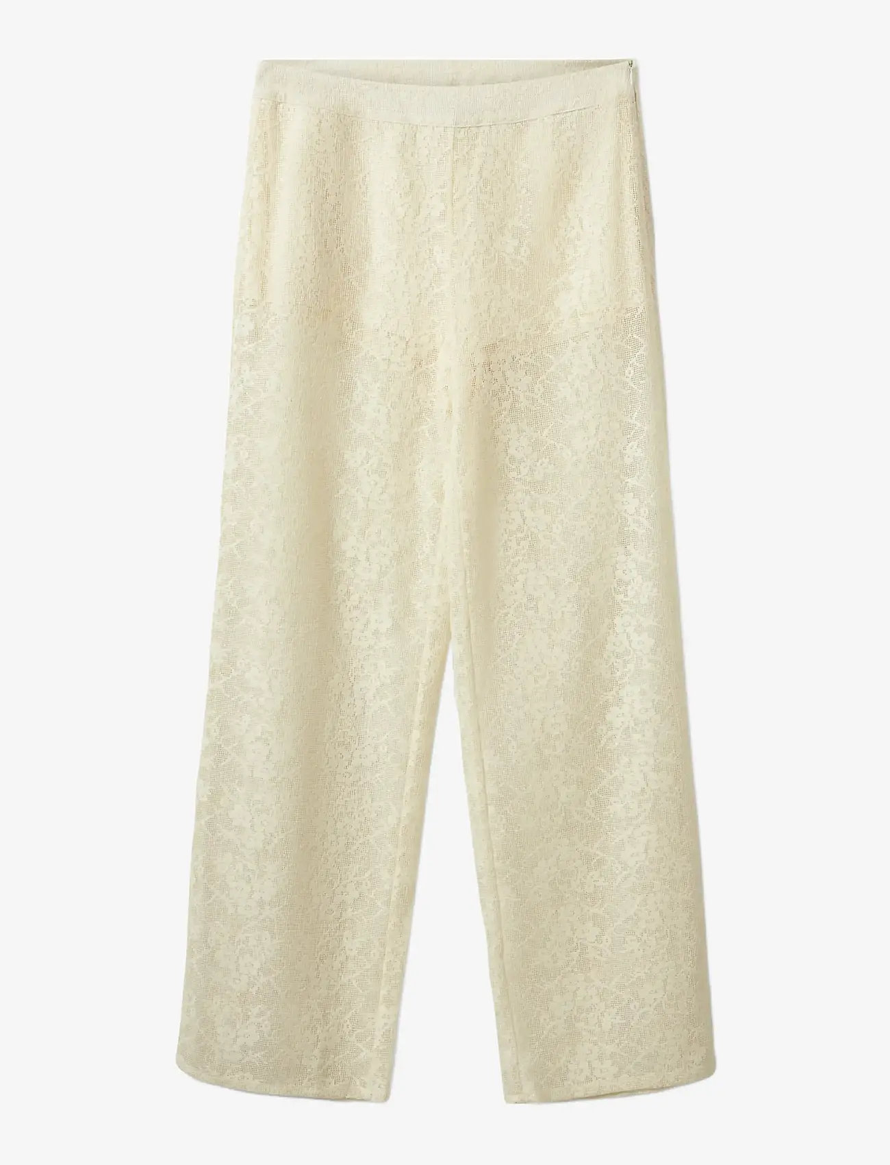 Sofie Schnoor - IVYSW CROCHET LACE TROUSERS - bukser med brede ben - cream white - 1
