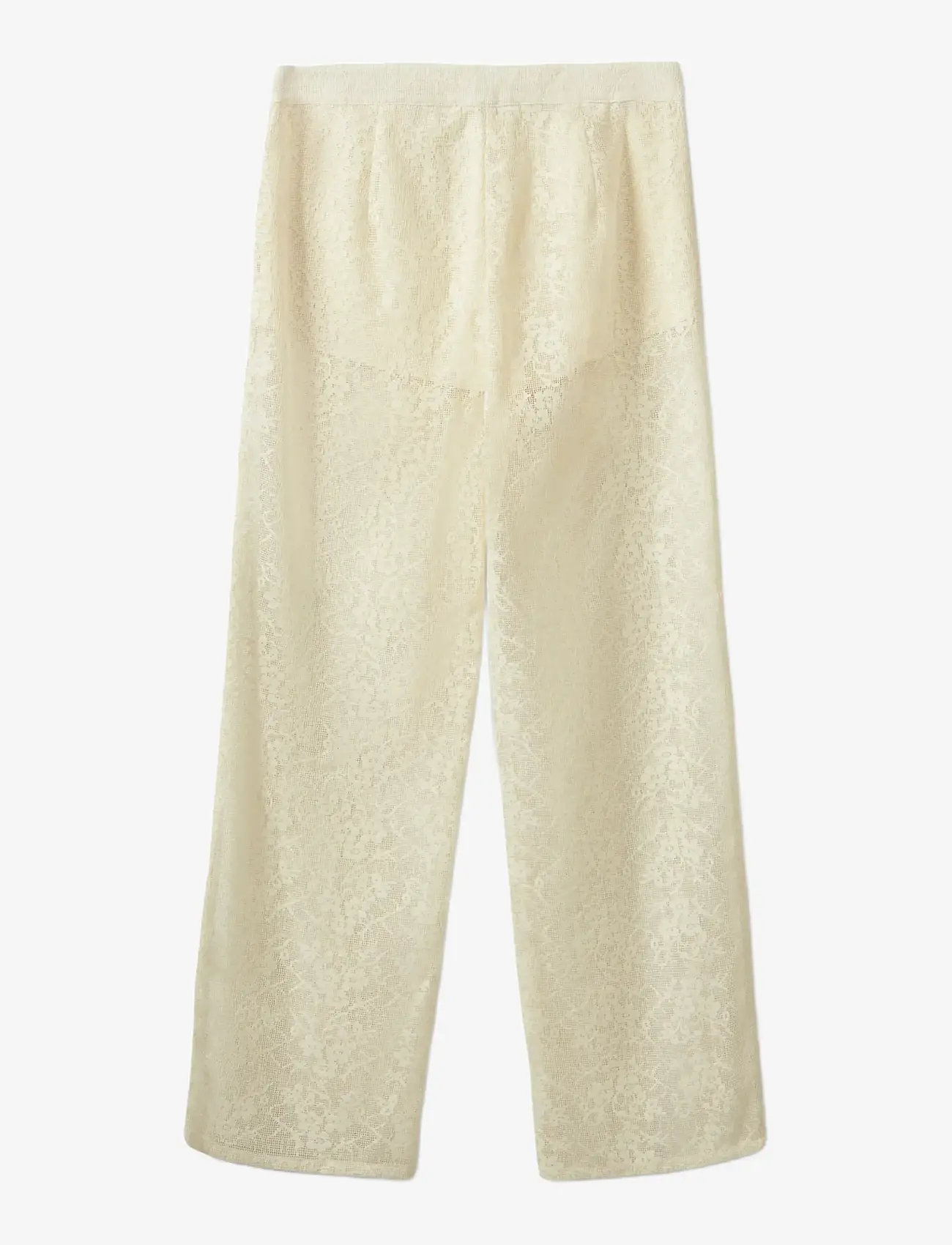 Sofie Schnoor - IVYSW CROCHET LACE TROUSERS - bukser med brede ben - cream white - 2