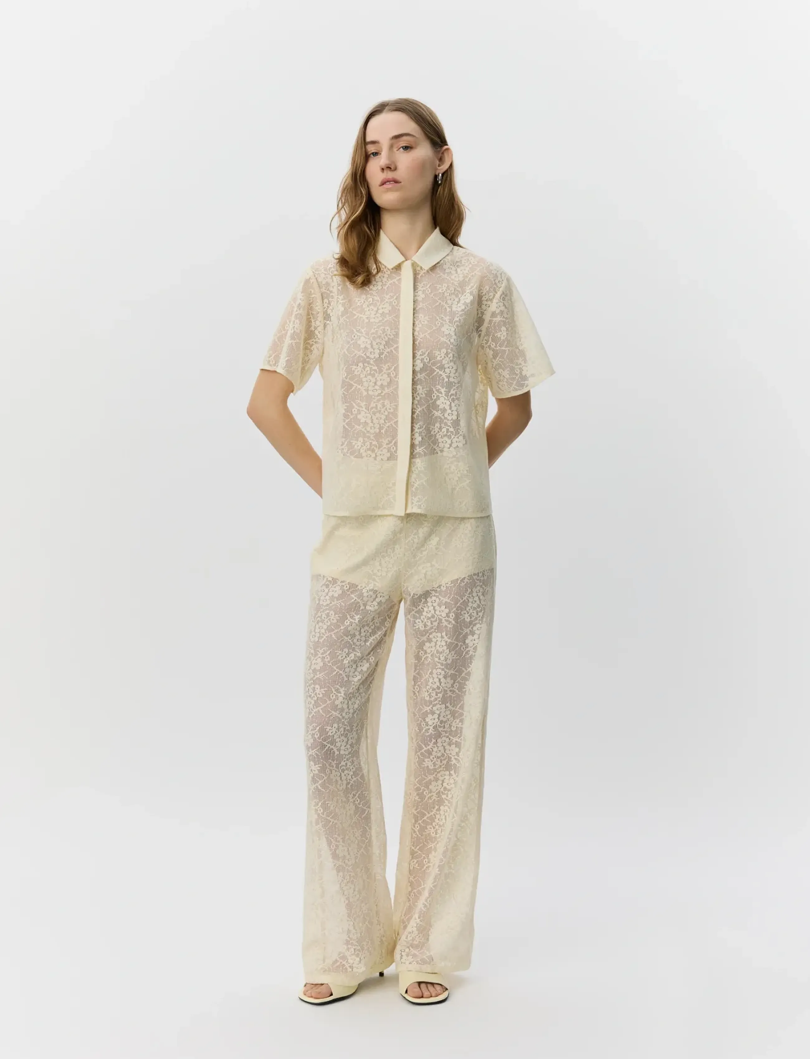 Sofie Schnoor IVYSW CROCHET LACE TROUSERS - Inspiration - CREAM WHITE / cream