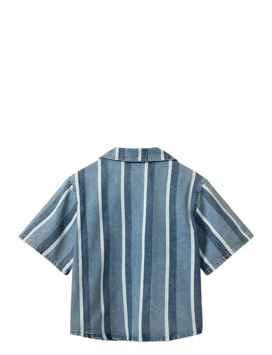 Sofie Schnoor - MAKISW STRIPED DENIM SHIRT - denimskjorter - blue denim stripe - 2
