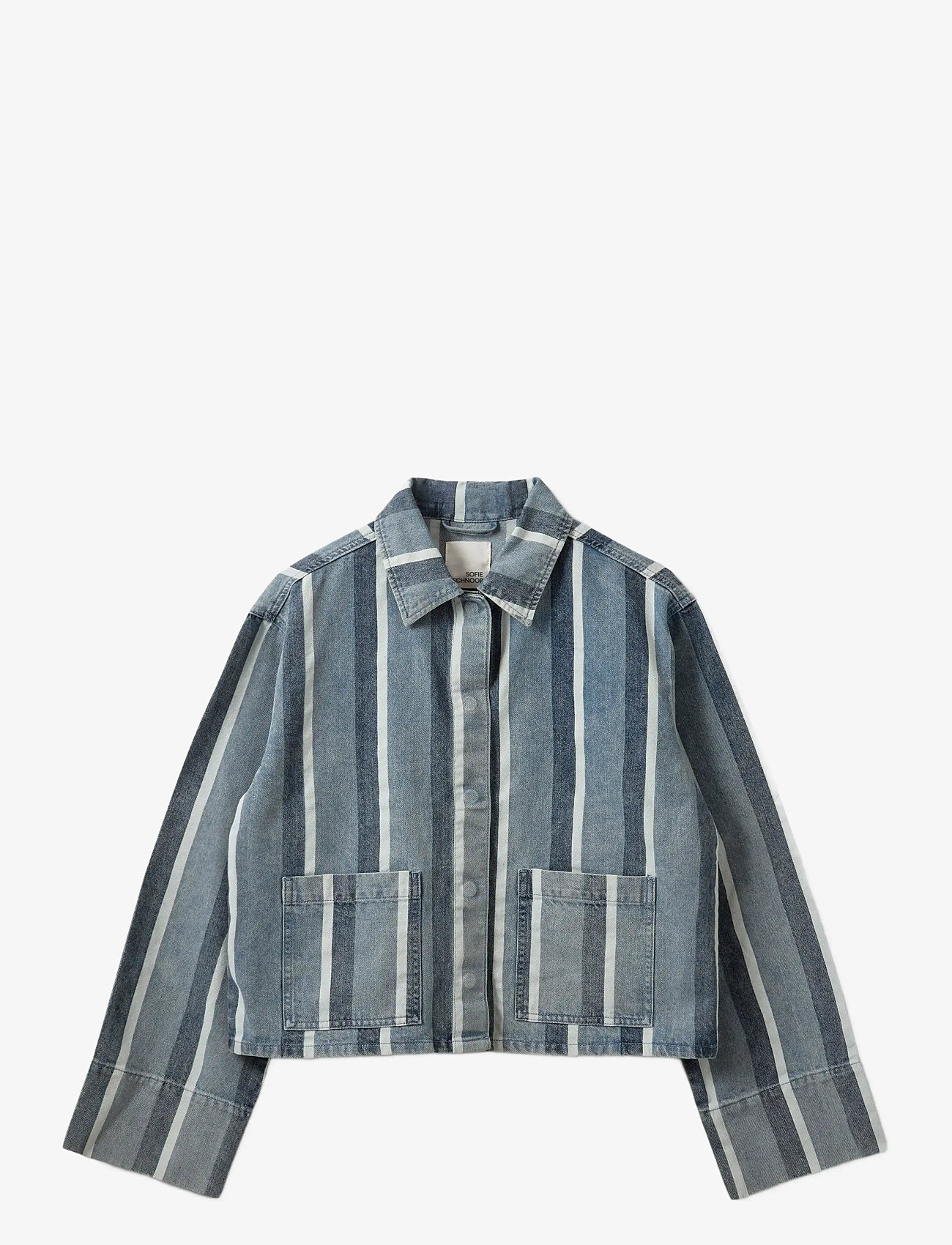 Sofie Schnoor - TAZASW STRIPED DENIM JACKET - forårsjakker - blue&white denim stripe - 1