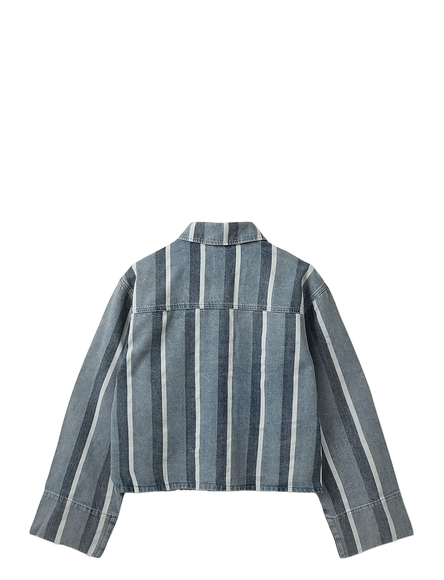 Sofie Schnoor - TAZASW STRIPED DENIM JACKET - jeansjacken - blue&white denim stripe - 2