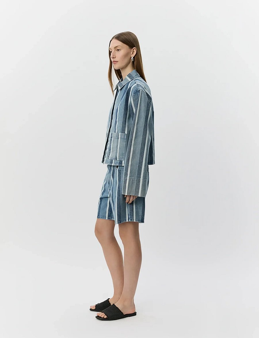 Sofie Schnoor - TAZASW STRIPED DENIM JACKET - jeansjacken - blue&white denim stripe - 3