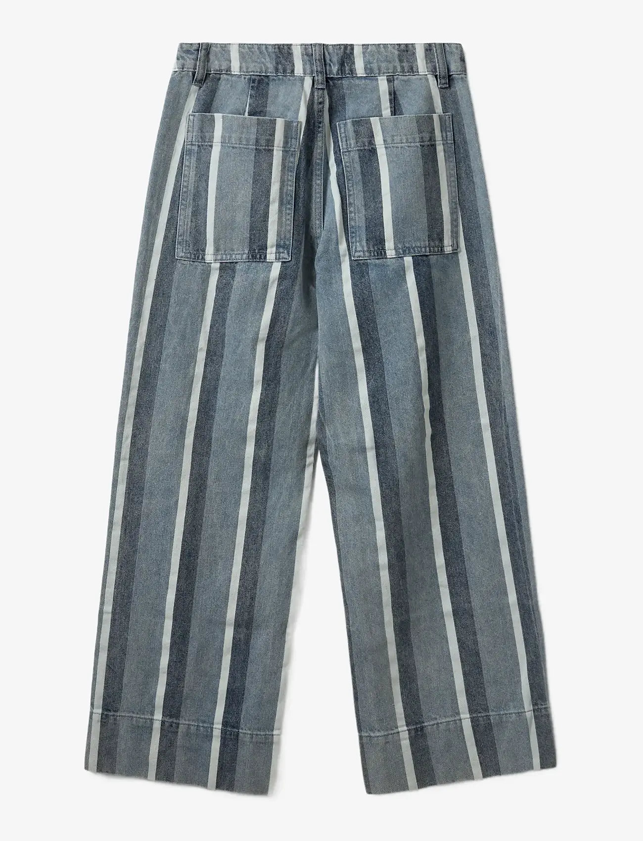 Sofie Schnoor - TOULOUSESW STRIPED CROPPED JEANS - brede jeans - blue&white denim stripe - 2