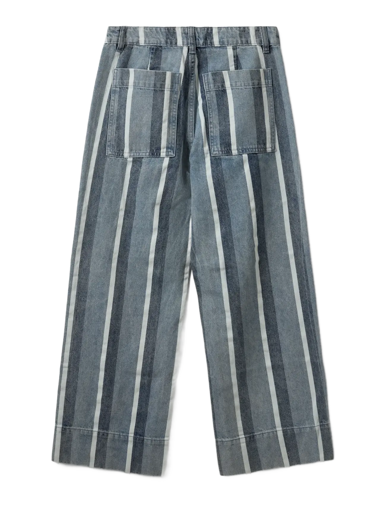 Sofie Schnoor - TOULOUSESW STRIPED CROPPED JEANS - hosen mit weitem bein - blue&white denim stripe - 2