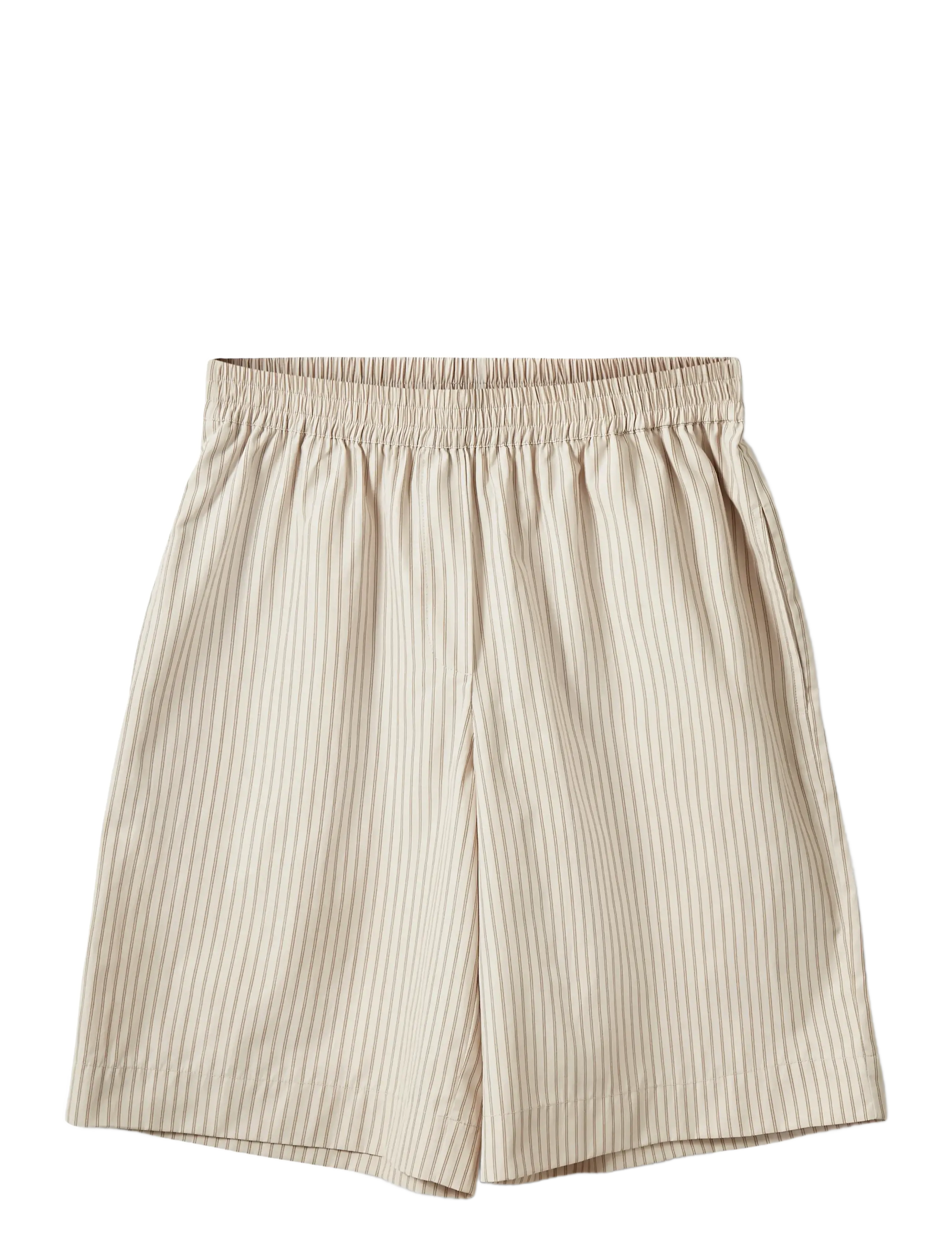 Sofie Schnoor BLAIRSW STRIPED BERMUDA SHORTS - Nouveautes - OFF WHITE / BLACK STRIPE / cream