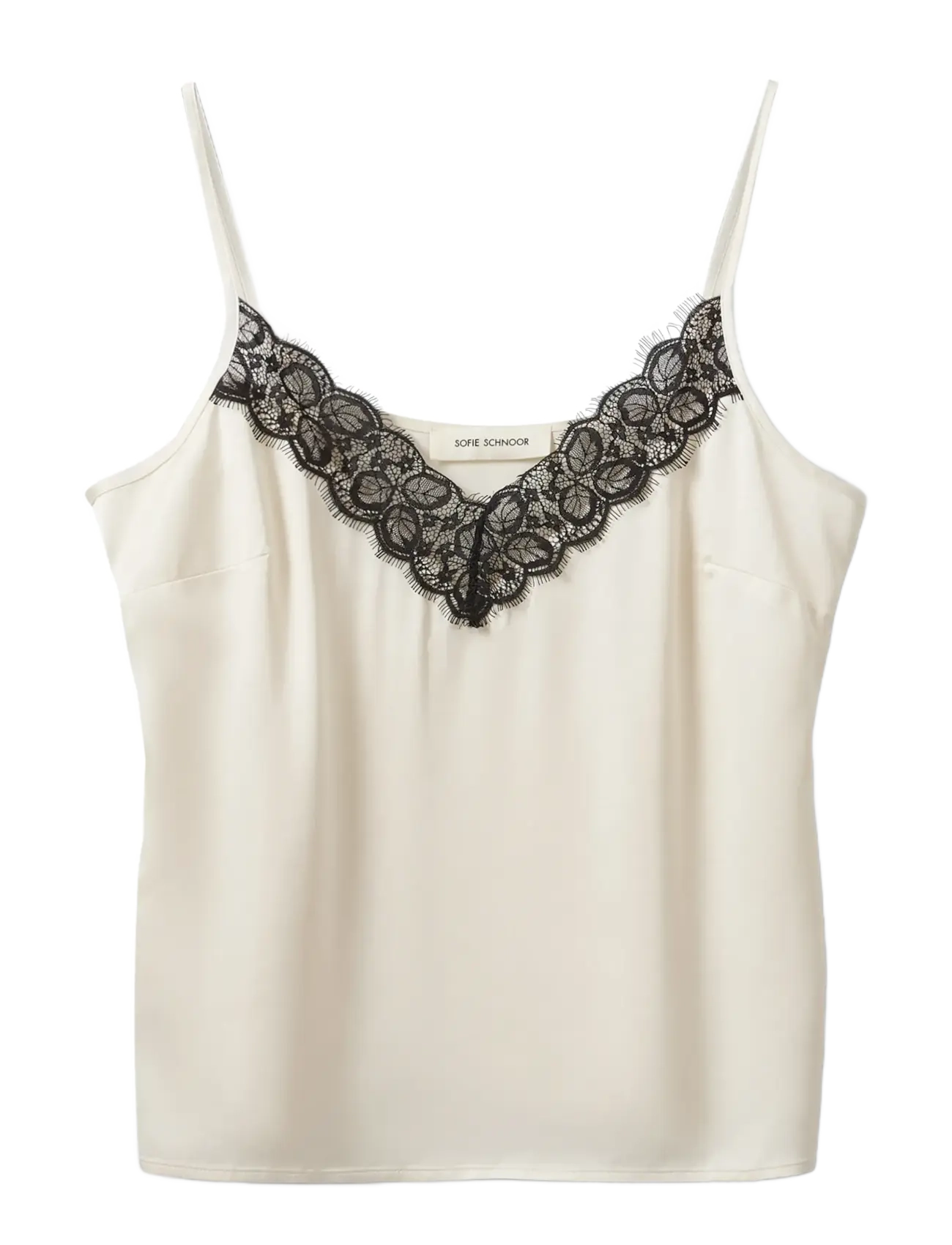 Sofie Schnoor AGGIESW SLIP TOP - Drabužiai - CREAM WHITE / cream