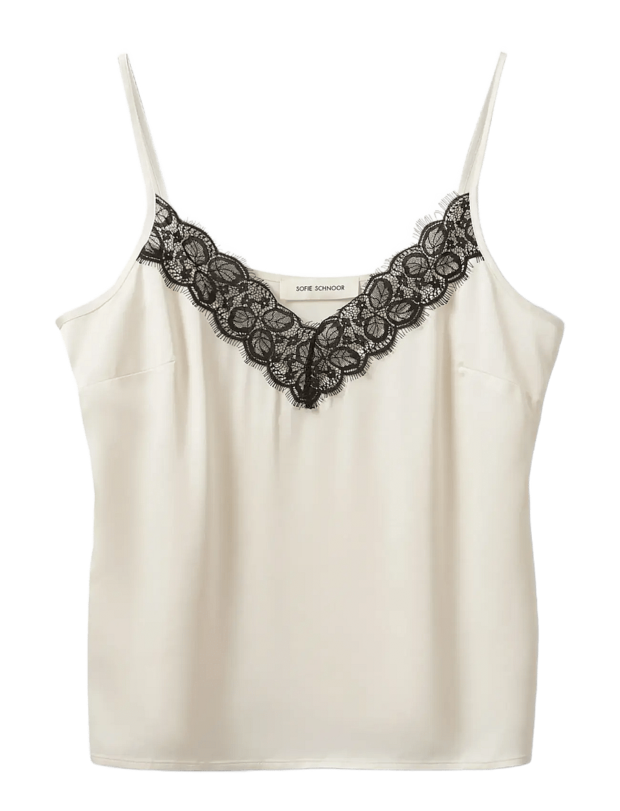 Sofie Schnoor - AGGIESW SLIP TOP - varrukateta topid - cream white - 1