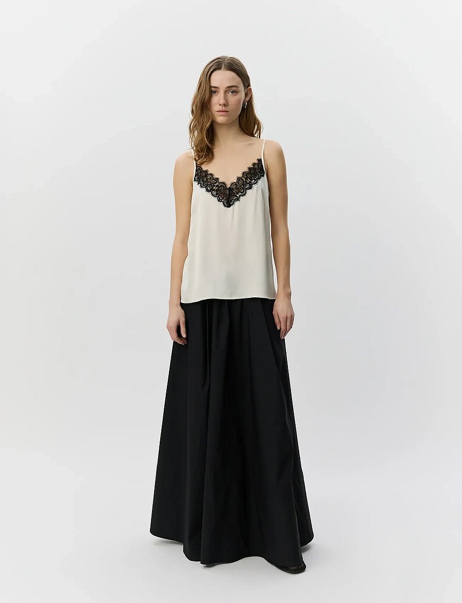 Sofie Schnoor - AGGIESW SLIP TOP - varrukateta topid - cream white - 0