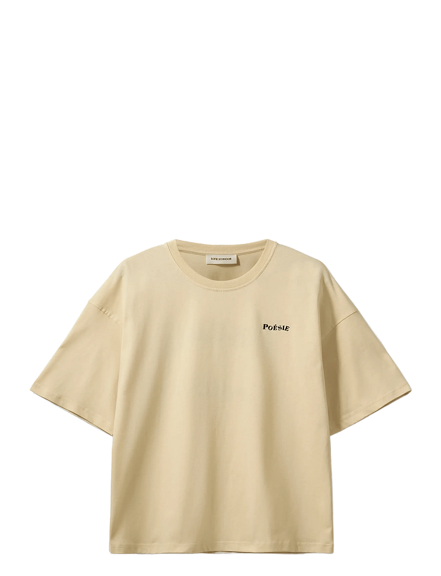 Sofie Schnoor - VERASW BOXY T-SHIRT - t-shirts - creme yellow - 1