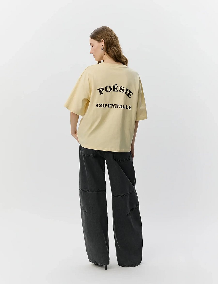 Sofie Schnoor - VERASW BOXY T-SHIRT - t-shirts - creme yellow - 4
