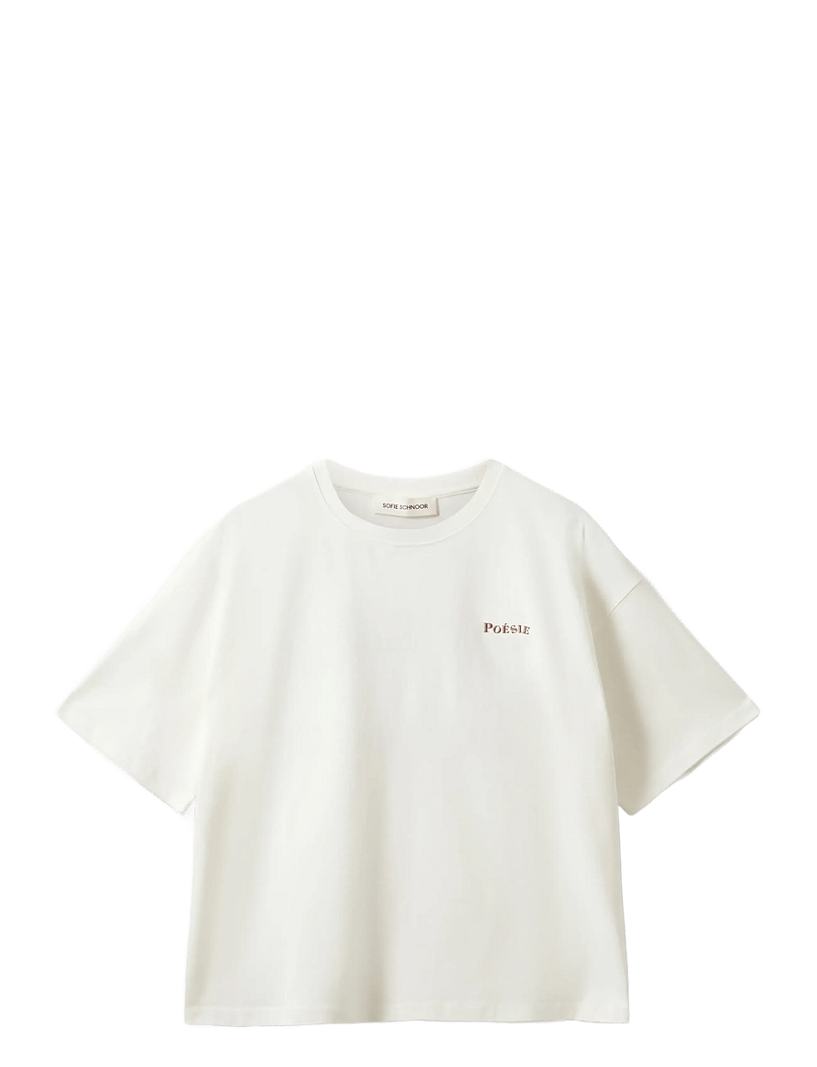 Sofie Schnoor - VERASW BOXY T-SHIRT - t-shirts - white alyssum - 1