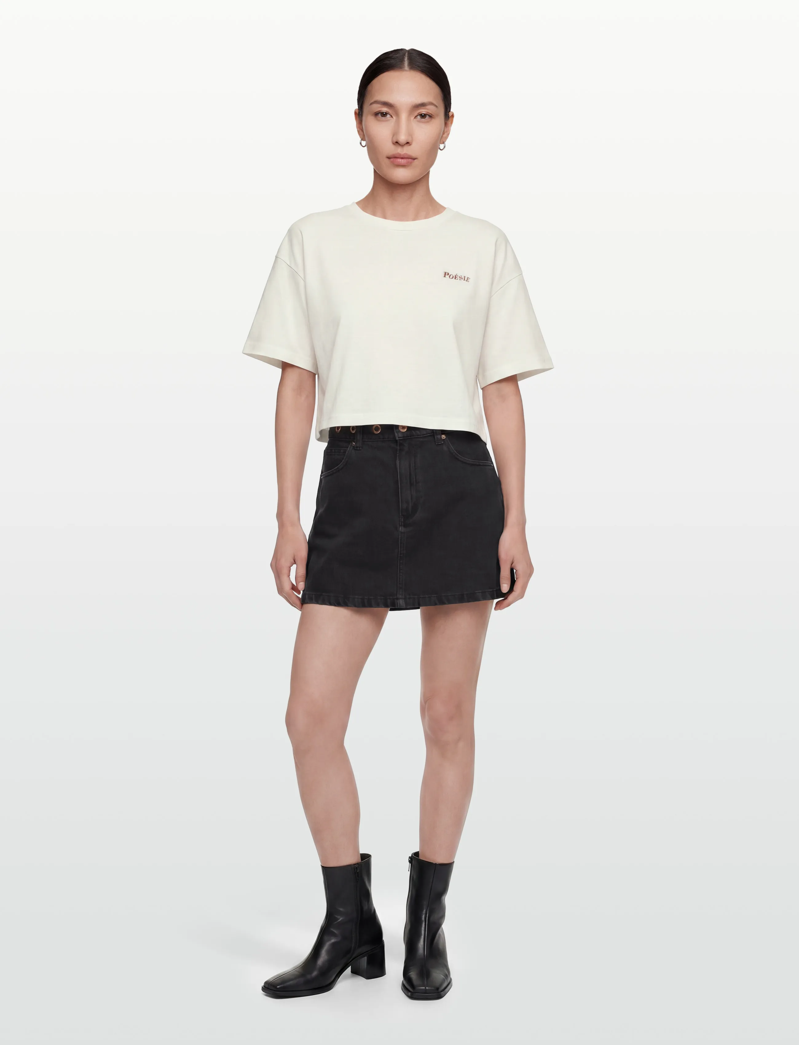 Sofie Schnoor VERASW BOXY T-SHIRT - T-shirts & Toppar - WHITE ALYSSUM / cream