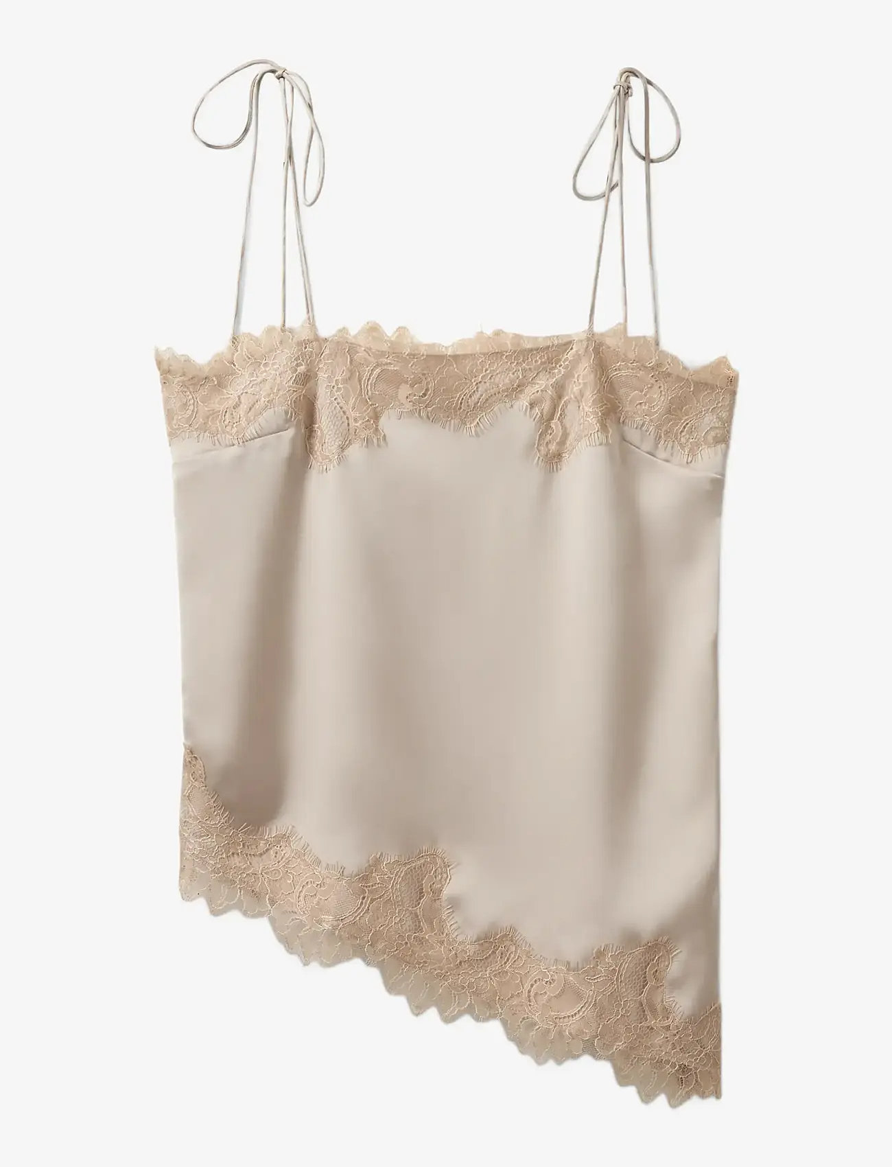 Sofie Schnoor - VIRASW LACE DETAILED TOP - tanktops - feather gray - 1