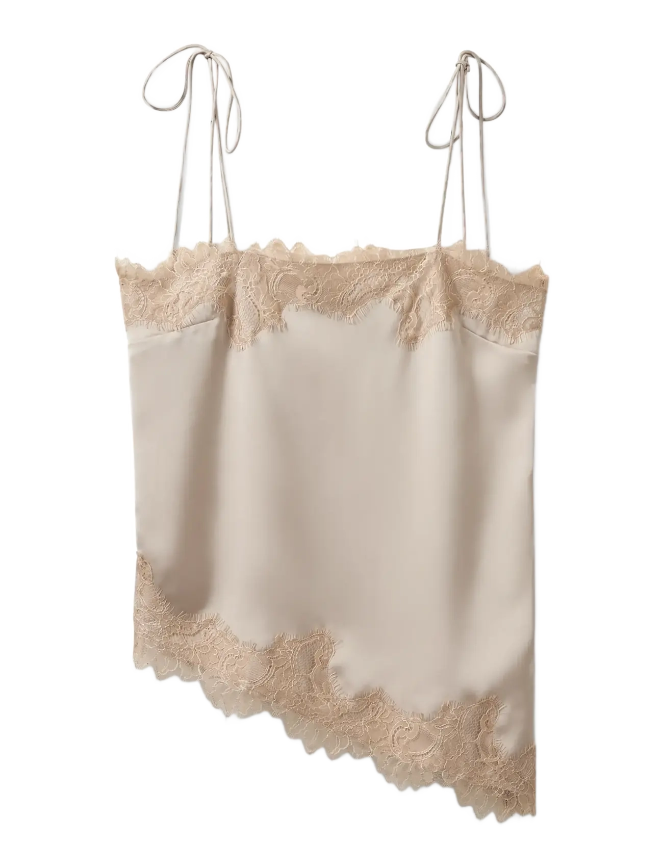Sofie Schnoor VIRASW LACE DETAILED TOP - Tøj - FEATHER GRAY / beige