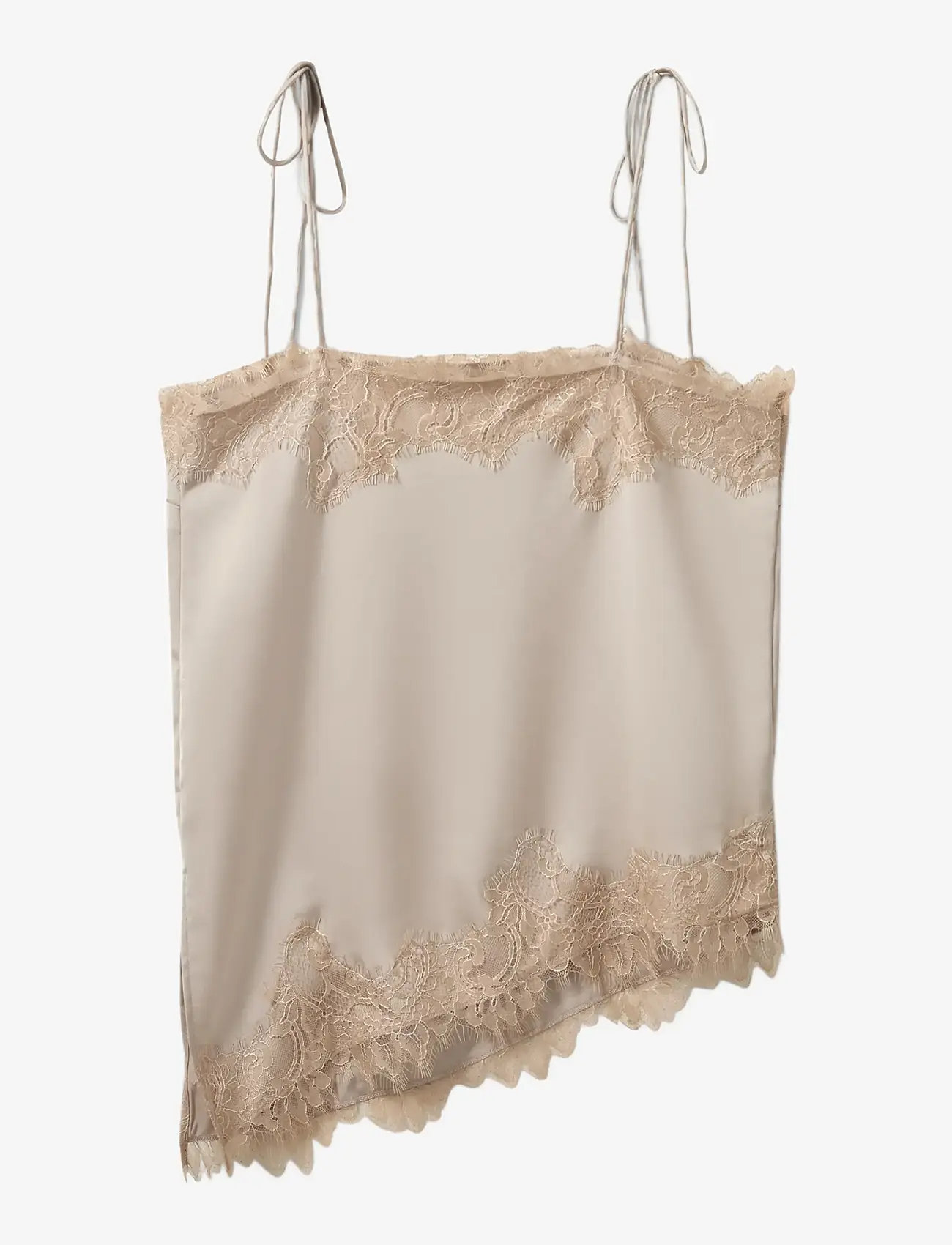 Sofie Schnoor - VIRASW LACE DETAILED TOP - tanktops - feather gray - 2
