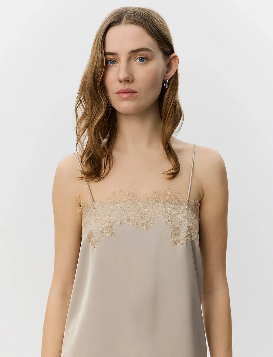 Sofie Schnoor - VIRASW LACE DETAILED TOP - Ärmellose tops - feather gray - 5