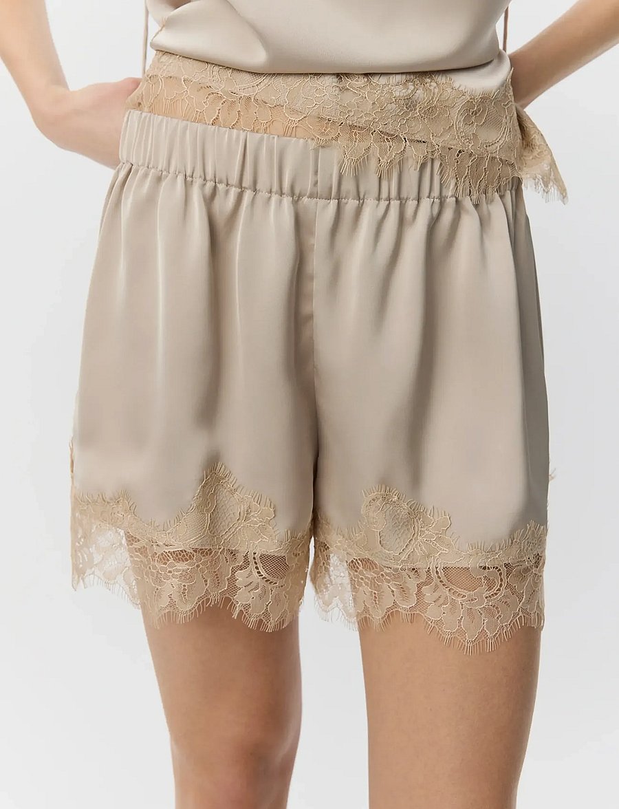 Sofie Schnoor - VADA LACE DETAILED SHORTS - szorty - feather gray - 5