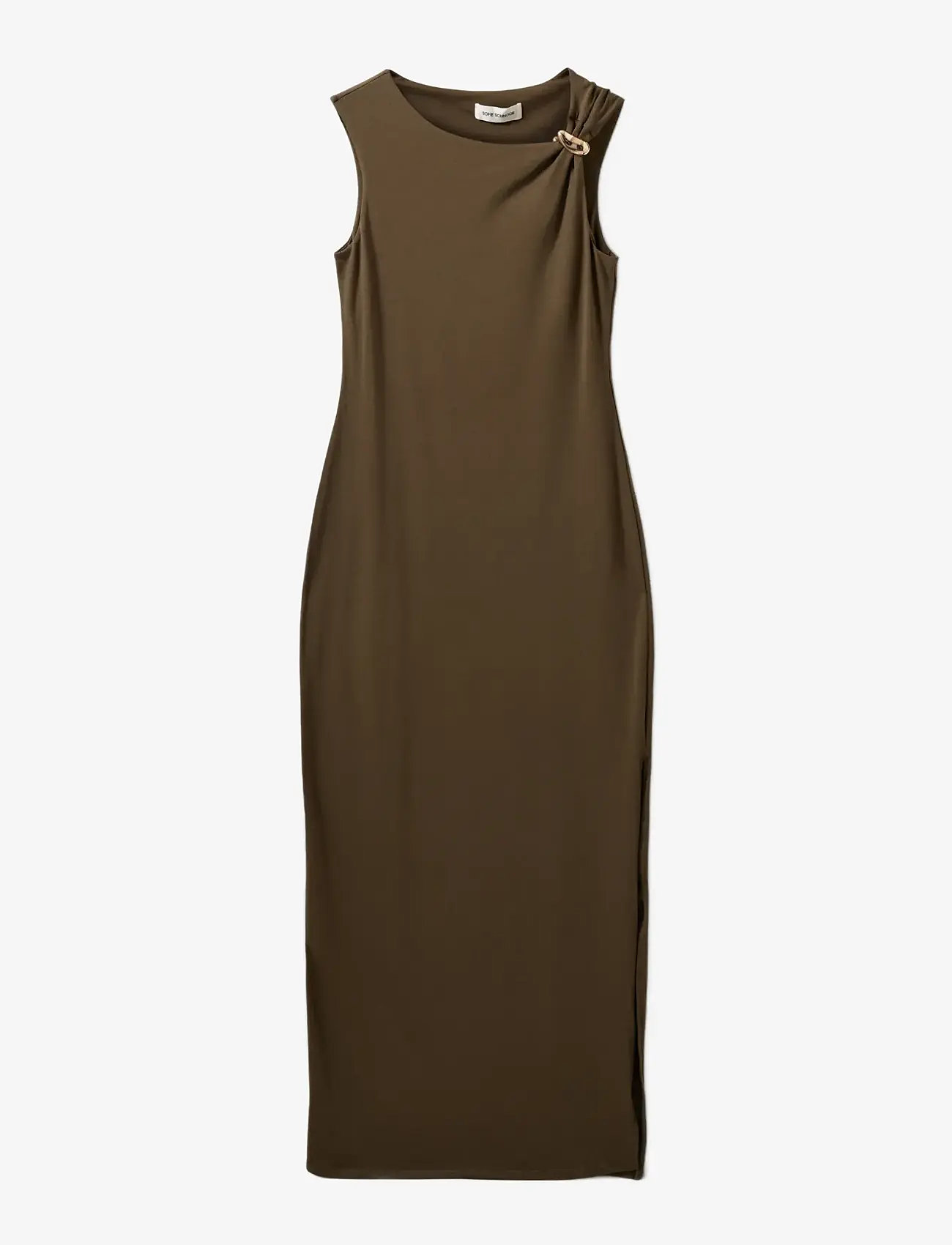 Sofie Schnoor - RAGNISW JERSEY MAXI DRESS - maxi kjoler - olive brown - 1