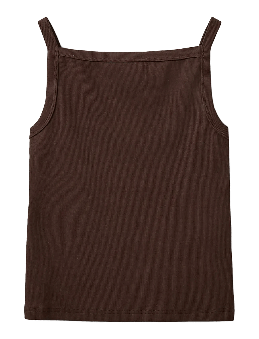 Sofie Schnoor - BREESW RIB TANK TOP - linnen - intense brown - 1