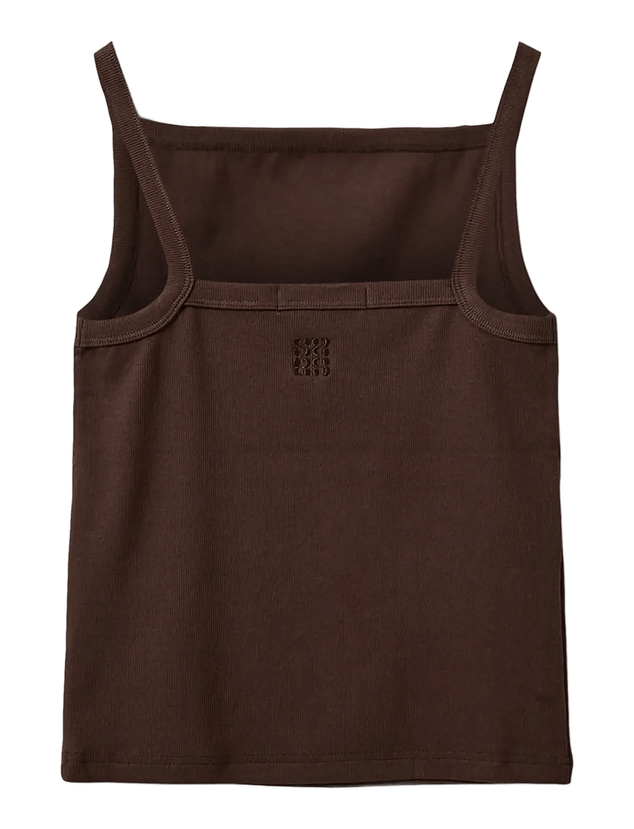 Sofie Schnoor - BREESW RIB TANK TOP - linnen - intense brown - 2