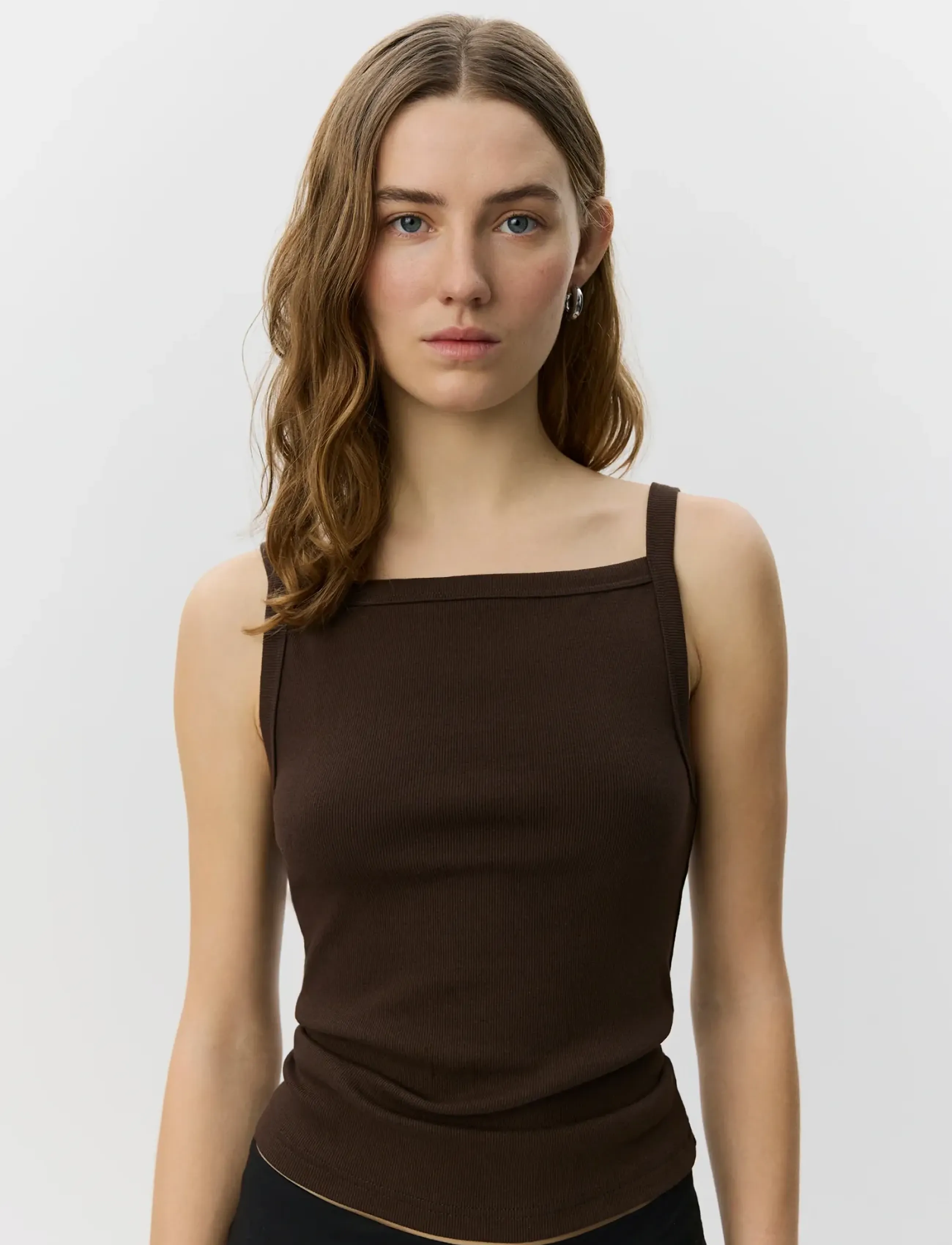 Sofie Schnoor BREESW RIB TANK TOP - T-shirts & Toppar - INTENSE BROWN / brown