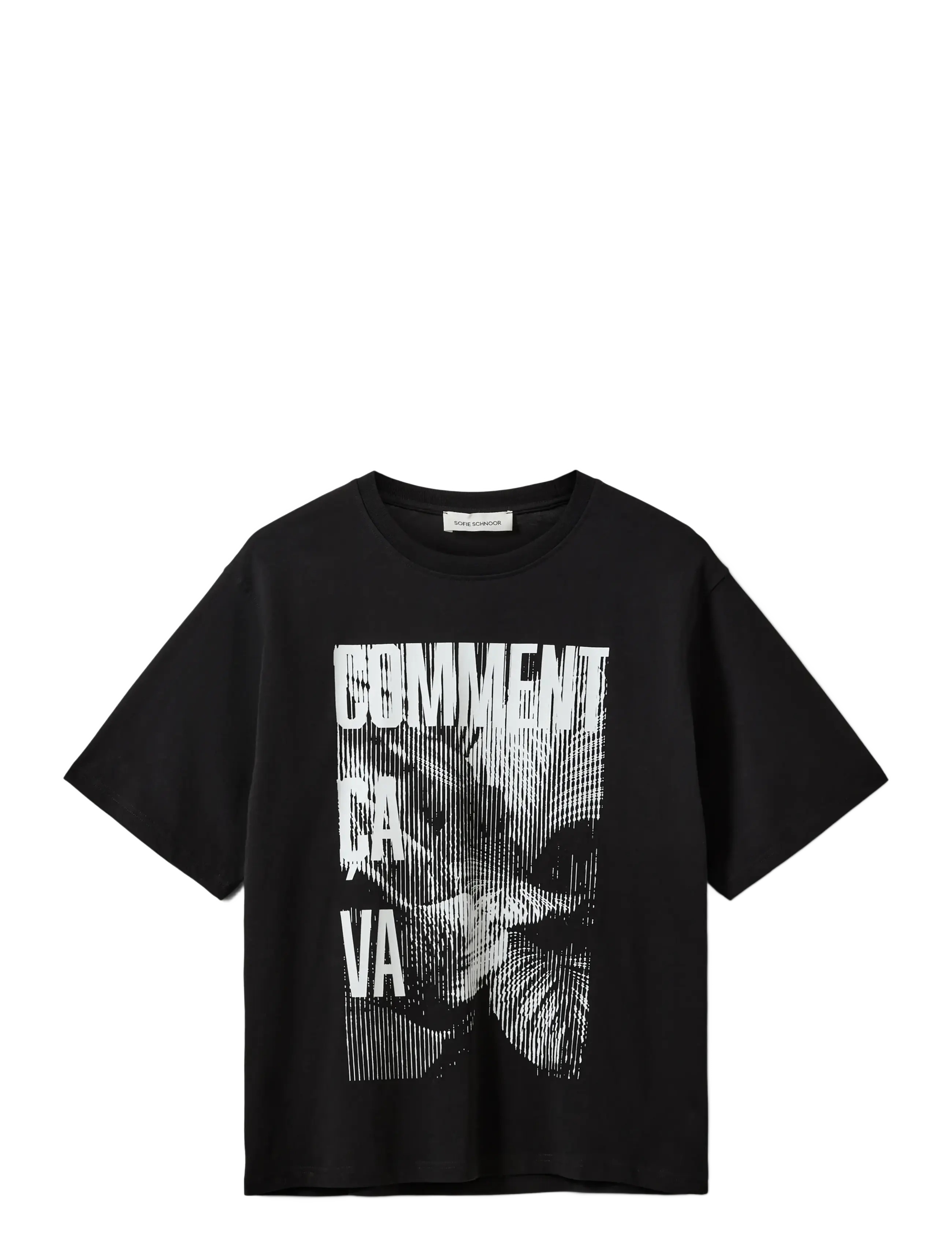 Sofie Schnoor MAESW OVERSIZED PRINTED T-SHIRT - Tøj - BLACK / black