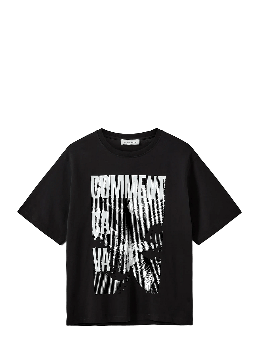 Sofie Schnoor - MAESW OVERSIZED PRINTED T-SHIRT - t-shirts - black - 1