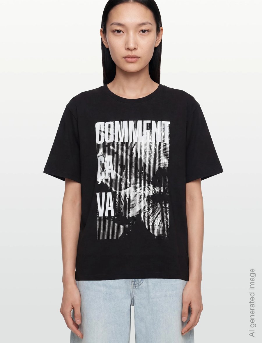 Sofie Schnoor - MAESW OVERSIZED PRINTED T-SHIRT - t-shirts - black - 3