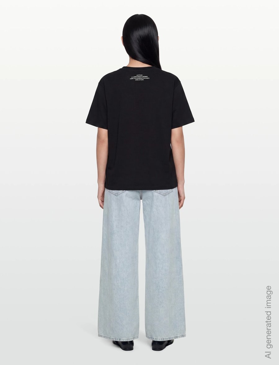 Sofie Schnoor - MAESW OVERSIZED PRINTED T-SHIRT - t-shirts - black - 4