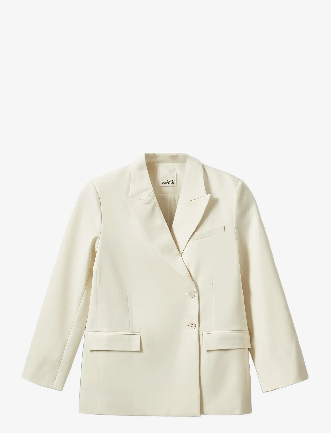 Sofie Schnoor - HARPIRSW BOXY BLAZER - kahes joones nööpidega bleiserid - off white - 1