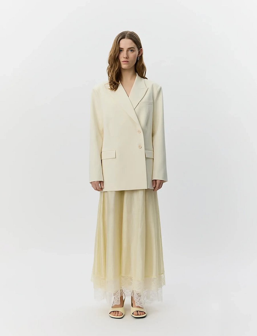 Sofie Schnoor - HARPIRSW BOXY BLAZER - zweireihige blazer - off white - 0