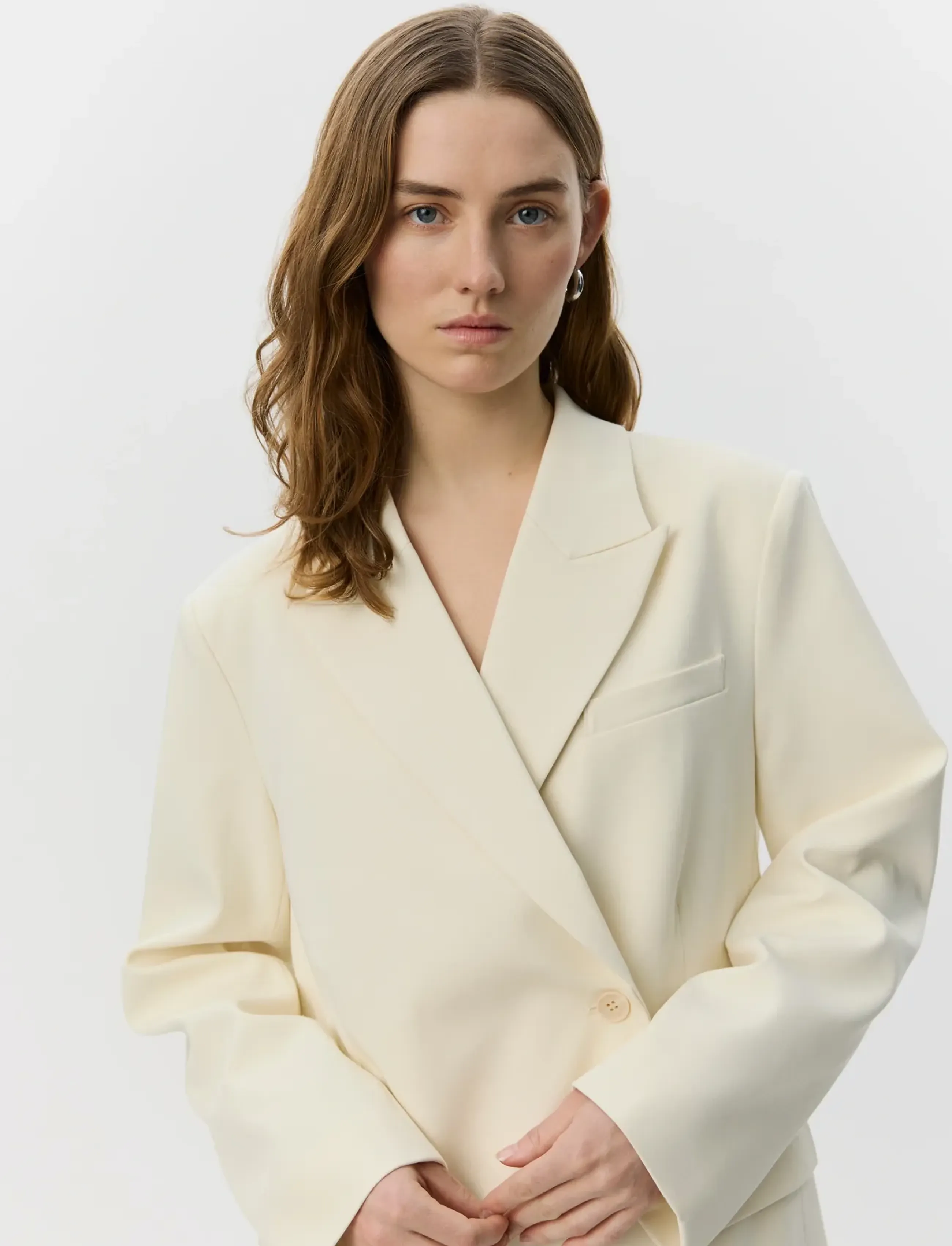 Sofie Schnoor - HARPIRSW BOXY BLAZER - double breasted blazers - off white - 5