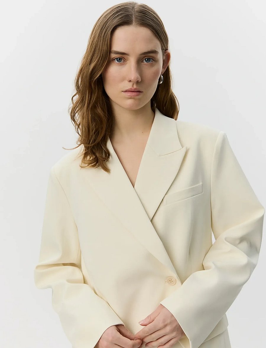 Sofie Schnoor - HARPIRSW BOXY BLAZER - zweireihige blazer - off white - 5