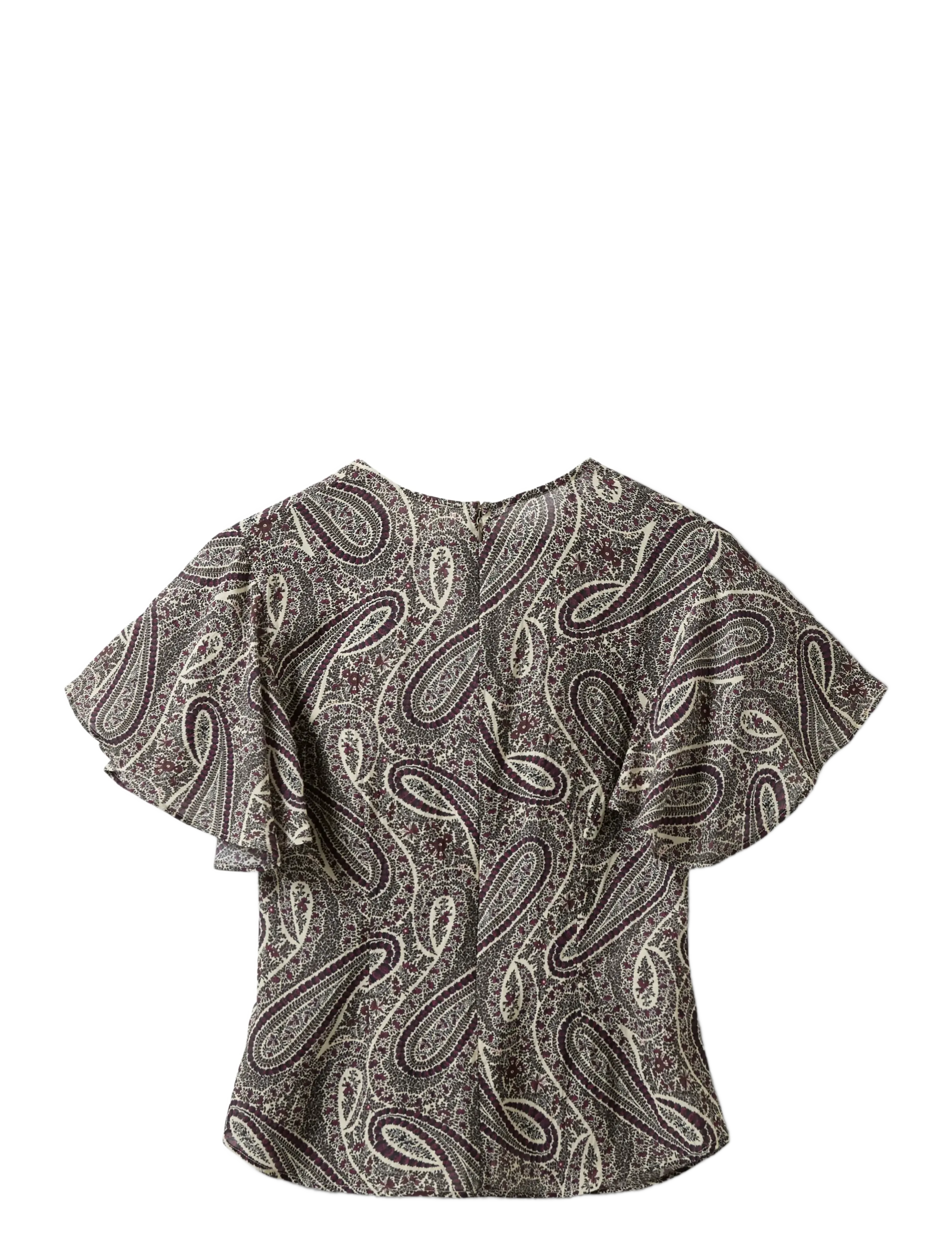 Sofie Schnoor - LEELASW PRINTED BLOUSE - lühikeste varrukatega pluusid - bordeaux mix paisley - 2