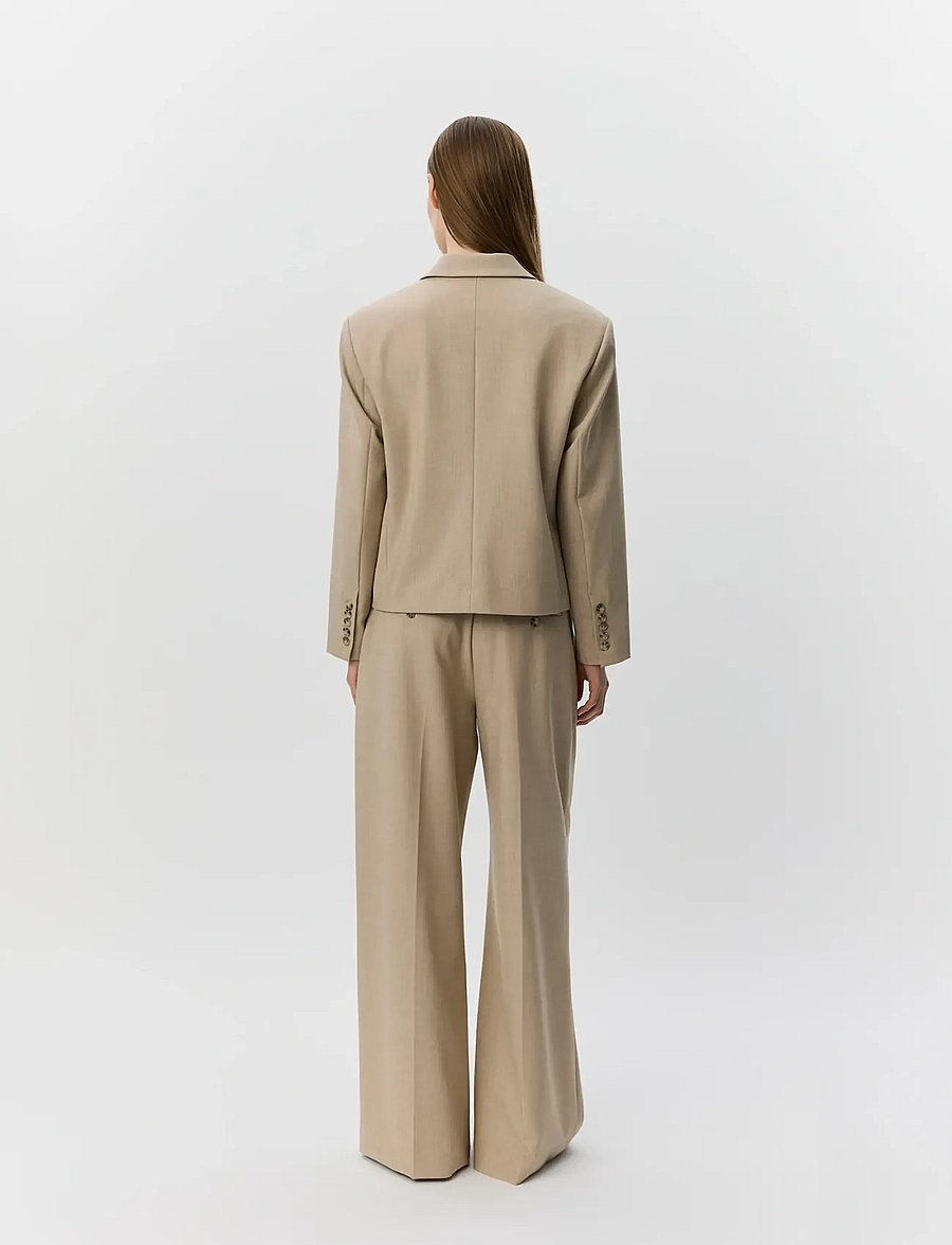 Sofie Schnoor - ELLYSW SHORT BLAZER - cropped blazers - light sand - 4