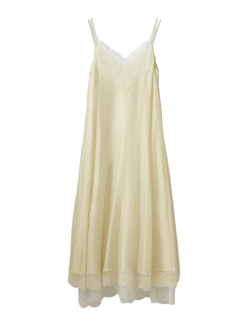 Sofie Schnoor - ESMASW DRESS WITH LACE DETAILS - creme yellow - 1