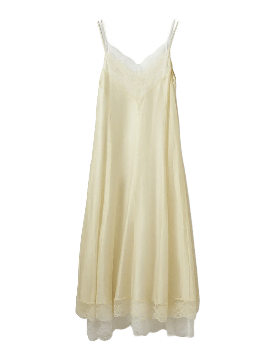 Sofie Schnoor - ESMASW DRESS WITH LACE DETAILS - schlupfkleider - creme yellow - 1
