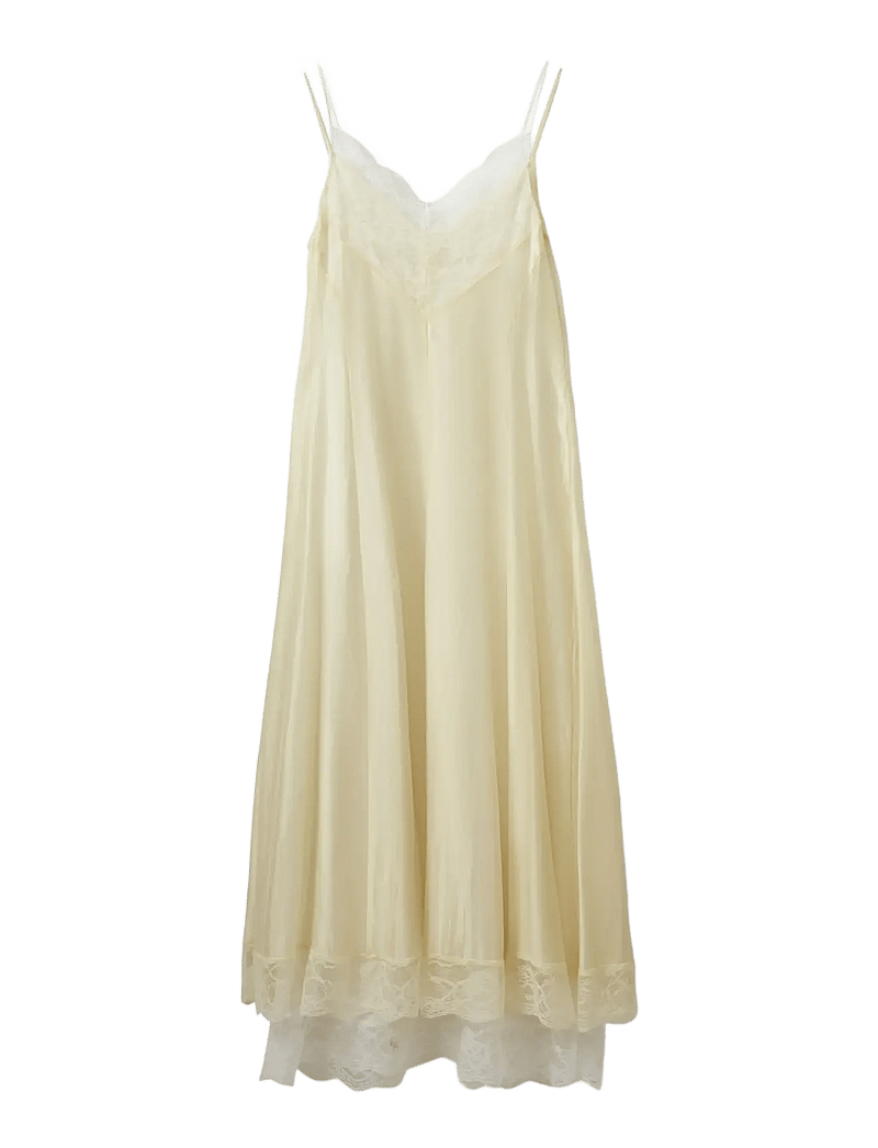 Sofie Schnoor - ESMASW DRESS WITH LACE DETAILS - creme yellow - 2