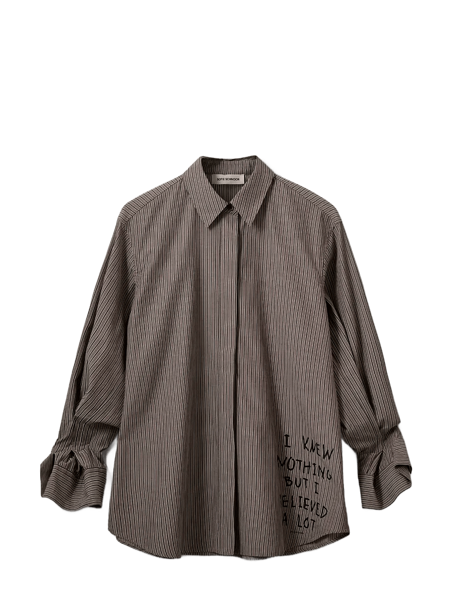 Sofie Schnoor - ABBYSW MOOMIN SHIRT - hemden - brown striped - 1