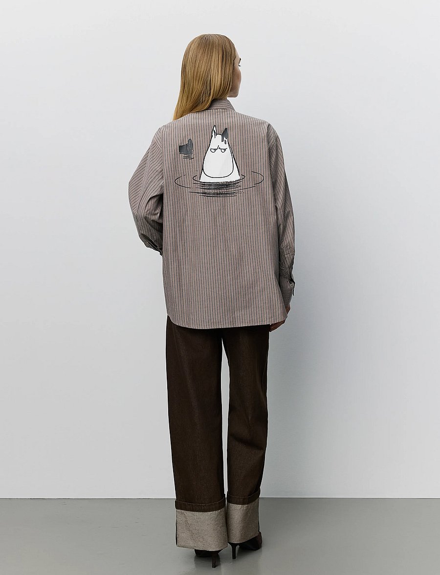 Sofie Schnoor - ABBYSW MOOMIN SHIRT - hemden - brown striped - 5