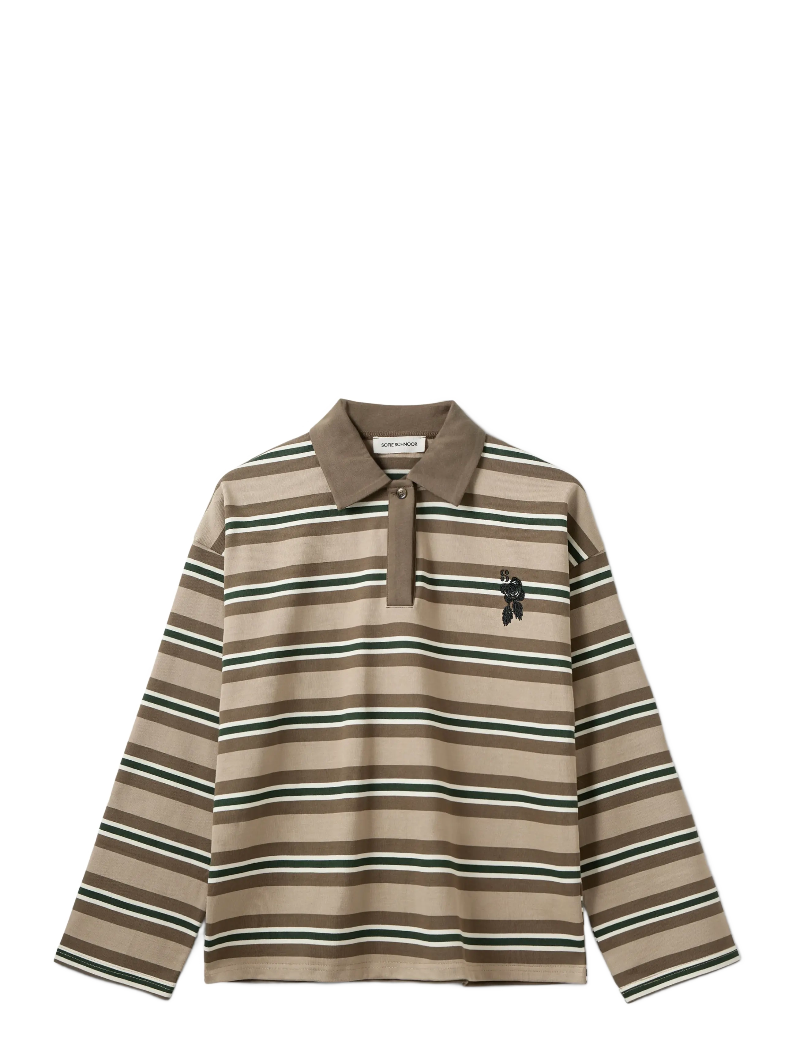 Sofie Schnoor PRIASW MOOMIN LONG SLEEVE POLO - Sofie Schnoor - BROWN STRIPED / brown